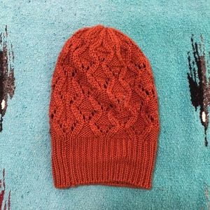 Rich rust color beanie